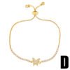 18K Real Gold Simple Zircon Bracelet Women Bracelets 10