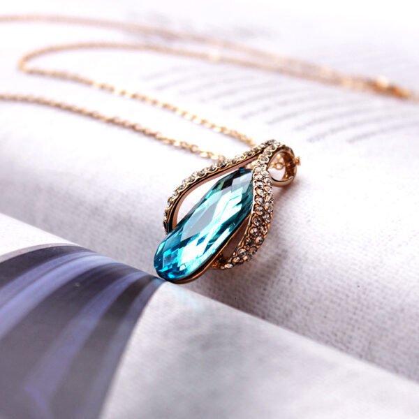 Gold-plated diamond earrings pendant set Earrings 6