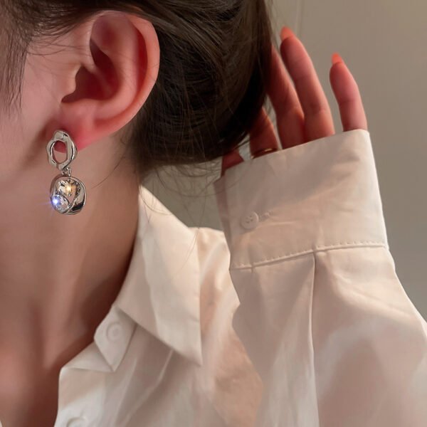 Fashion Personality Diamond 925 Silver Needle Earrings Earrings 5