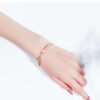 Women’s titanium letter V rose gold diamond bracelet Bracelets 13