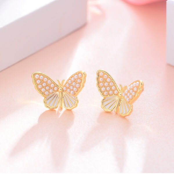 European And American Fashion Earrings Popular Butterfly Pearl Earrings Women Earrings 10