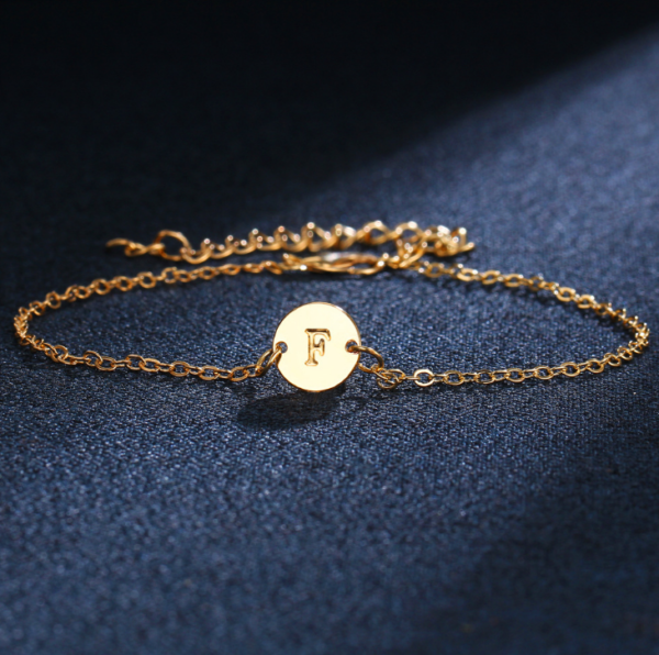 ashion Letter Bracelet & Angle For Women Simple Adjustable Gold Color Name Bracelets Pulseras Mujer Jewelry Party Gifts Bracelets 7