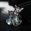 Cute loving cat corsage Necklaces 12
