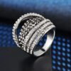 Diamond-studded Ring Elegant And Generous Women’s Style Rings 11