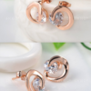 Jewelry earrings rose gold C simple earrings Earrings 10