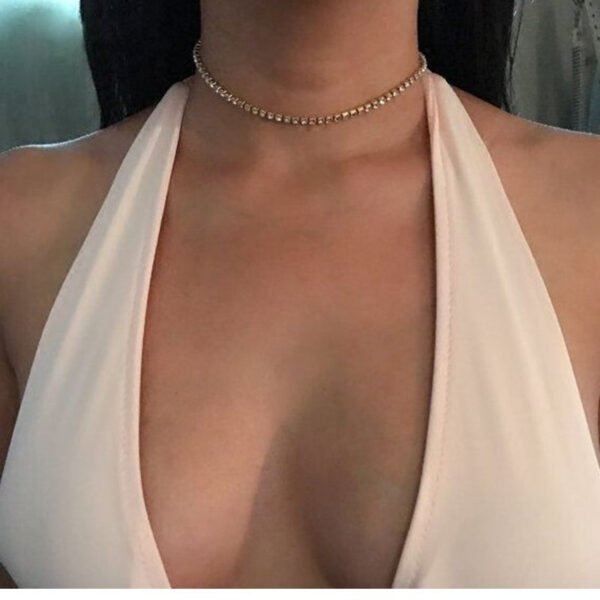 Necklace Short Choker Necklace Jewelry for Women Christmas Crystal Necklace Gold Plated Necklace Silver-plated Necklaces 3