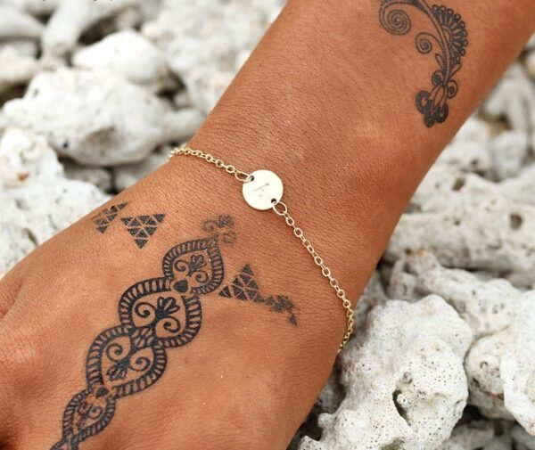 ashion Letter Bracelet & Angle For Women Simple Adjustable Gold Color Name Bracelets Pulseras Mujer Jewelry Party Gifts Bracelets 3