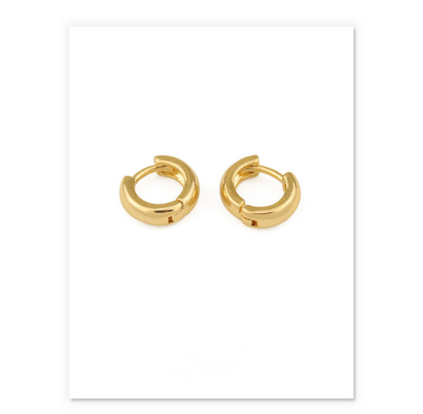 8K Gold Minimalist Earrings Earrings 6