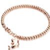 Exquisite first ornament is plated with rose gold girl’s round beads bracelet titanium steel accessories. Necklaces 7