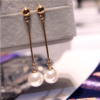 Gold-plated long pearl earrings earrings Earrings 16 Gold-plated long pearl earrings earrings Earrings 16