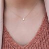 Fashion Tiny Initial Necklace Gold Silver Color Cut Letters Single Name Choker Necklace For Women Pendant Necklaces 15