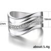 Simple Three-line Wave-shaped Ladies Electroplated Copper Ring Rings 10 Simple Three-line Wave-shaped Ladies Electroplated Copper Ring Rings 10