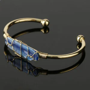 Gold-plated winding amorphous crystal bracelet Bracelets