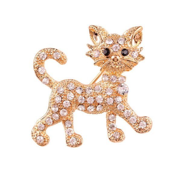 Fashion Jewelry Gold Cute Cat Brooches Garment Accessories Animal Pin Birthday Gift Other 3