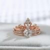 Crown Rings For Women White Gold Engagement Wedding Ring Jewelry Rings 8