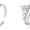 Crown Rings For Women White Gold Engagement Wedding Ring Jewelry Rings 10