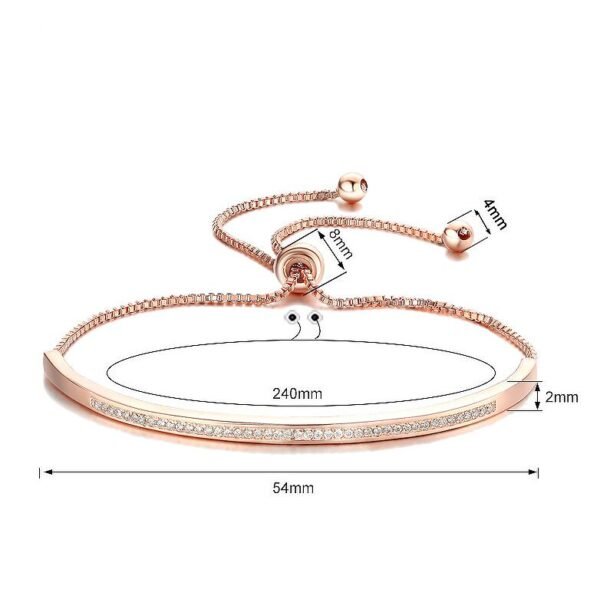 Top Quality Bracelet & Charm Bracelet For Women Get Bar Cursor Brilliant Cz Gold Jewelry Pulseira Hand Bracelets 6