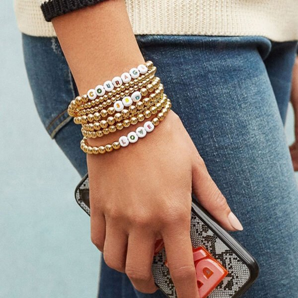 Fashion simple dice bracelet letter bracelet Bracelets 4
