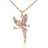 Crystal Fairy Necklace in 18K Rose Gold Necklaces 8