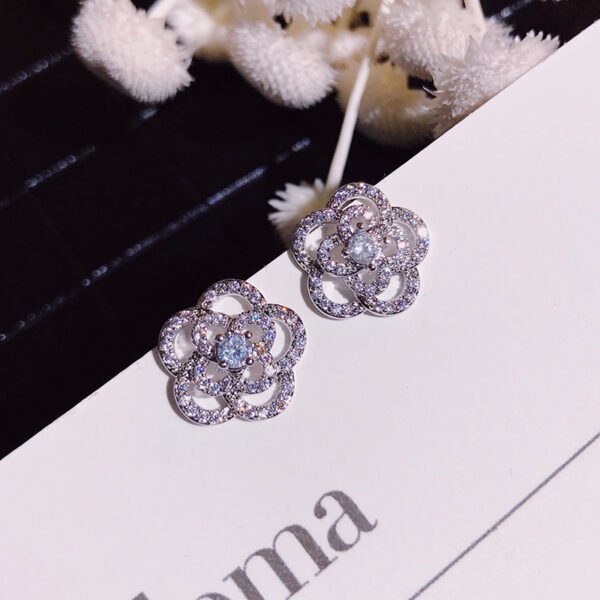 Fashion temperament zircon flower earrings Earrings 7