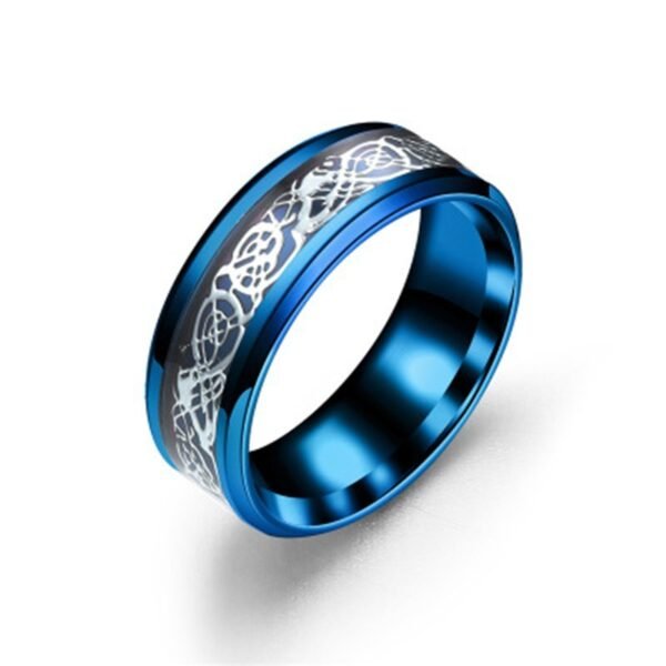 Titanium Steel Dragon Ring Rings 3