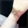 Single 18K Gold Japanese Akoya sea pearl bracelet adjusts natural rose white color gold flawless bulb Bracelets 8