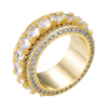 Gold-plated micro-set zircon ring Rings 12