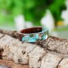 Handmade DIY romantic dry flower Real wood resin ring gold / silver paper inside ring women wedding party ring gifts for the lover Rings 13