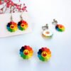 Summer Fresh Ins Girl Heart Super Fairy Colorful Sun Flower Earrings Earrings 10