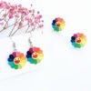 Summer Fresh Ins Girl Heart Super Fairy Colorful Sun Flower Earrings Earrings 12