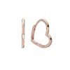 Sterling Silver Rose Gold Asymmetric Heart Earrings Earrings 9