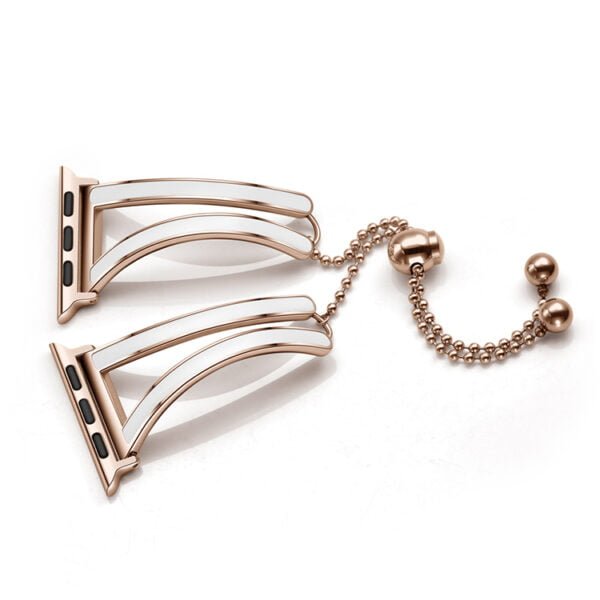Suitable For Apple Watch Strap Female Rose Gold Stainless Steel watches 5