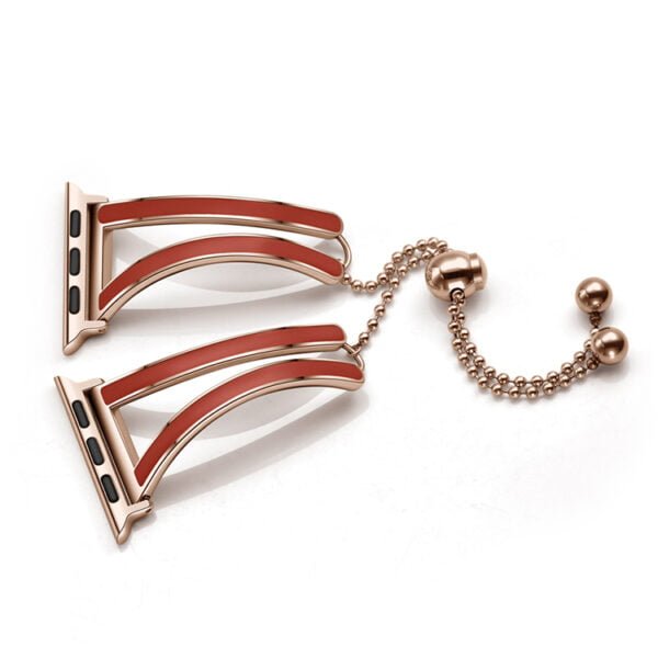 Suitable For Apple Watch Strap Female Rose Gold Stainless Steel watches 8