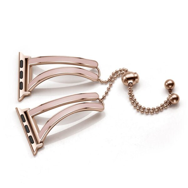 Suitable For Apple Watch Strap Female Rose Gold Stainless Steel watches 4