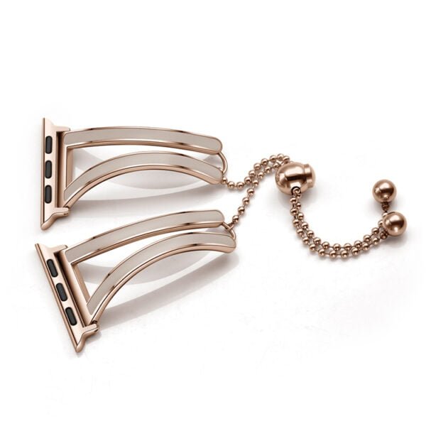 Suitable For Apple Watch Strap Female Rose Gold Stainless Steel watches 6