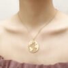 Map Necklace Titanium Steel Necklace Gold Plated Ladies Clavicle Chain Necklaces 13