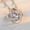 925 Sterling Silver Necklace For Women Forever Heart AAA Zircon Mosaic Necklaces & Pendants Gift BestSelling 13