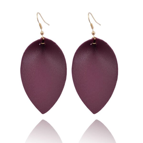 New Style Earrings European And American Simple First Layer Cowhide Earrings Simple Earrings 3