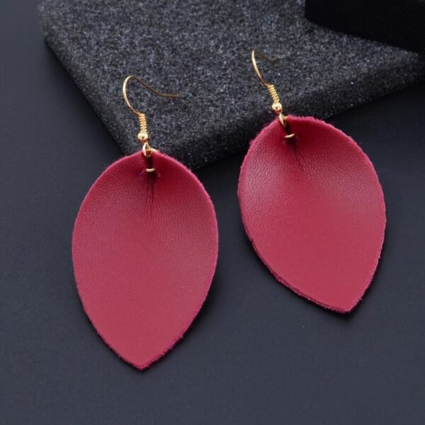 New Style Earrings European And American Simple First Layer Cowhide Earrings Simple Earrings 6
