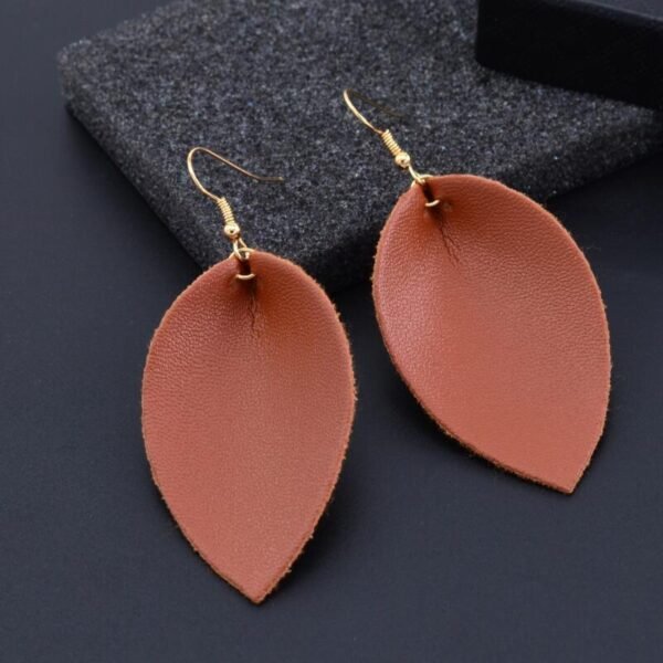 New Style Earrings European And American Simple First Layer Cowhide Earrings Simple Earrings 9