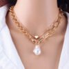 Shaped Pearl Copper Peach Heart Simple and Versatile Accessories 13