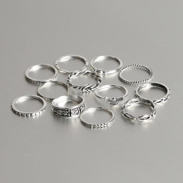 Gold Fashion 12 Piece Ring Set Rings 6