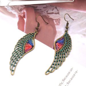 Popular Hollow Alloy Angel Wings Earrings Women Earrings