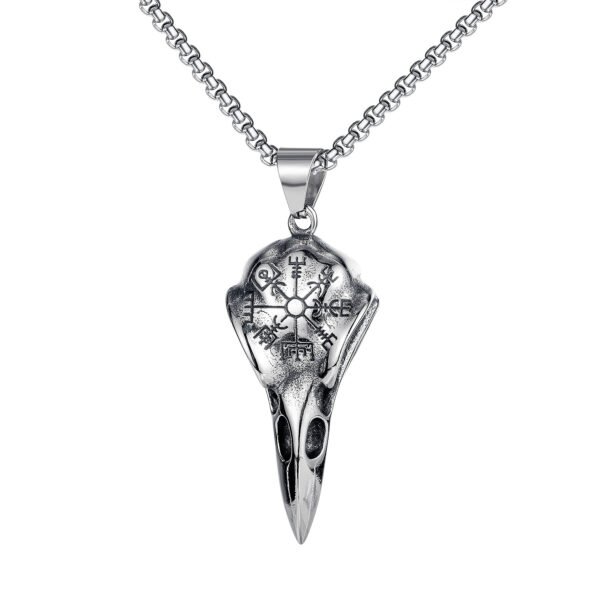 Vintage Viking Crow Skull Eagle Beak Pendant Accessories 5