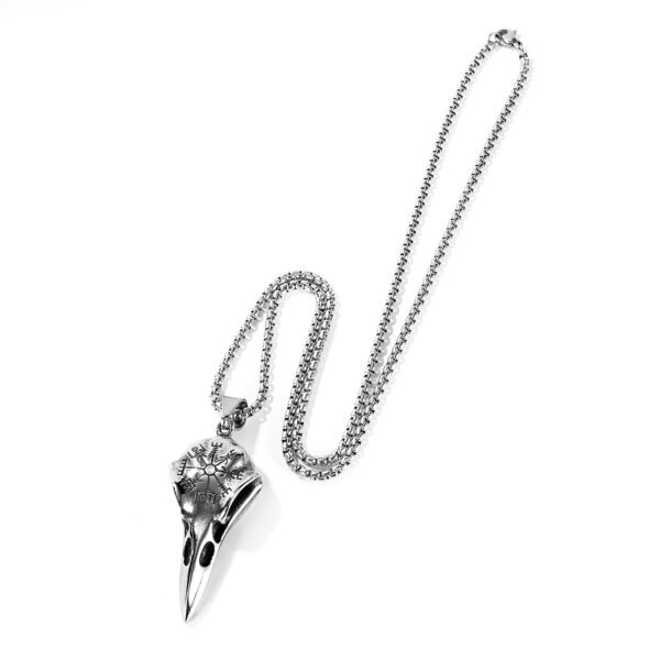Vintage Viking Crow Skull Eagle Beak Pendant Accessories 6