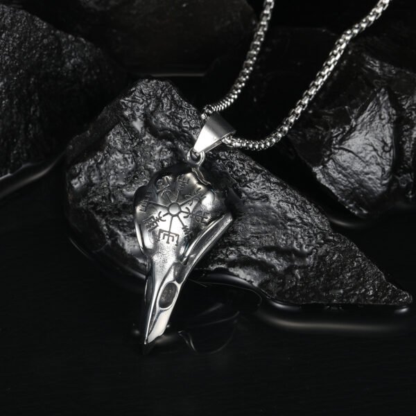 Vintage Viking Crow Skull Eagle Beak Pendant Accessories 4
