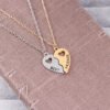 Hollow Heart-shaped Gold and Silver Stitching Clavicle Chain Pendant Accessories 12 Hollow Heart-shaped Gold and Silver Stitching Clavicle Chain Pendant Accessories 12