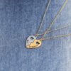 Hollow Heart-shaped Gold and Silver Stitching Clavicle Chain Pendant Accessories 11 Hollow Heart-shaped Gold and Silver Stitching Clavicle Chain Pendant Accessories 11