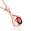 8k Rose Gold Clavicle Chain Ruby Pendant Necklace BestSelling 10