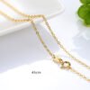 S925 Silver Necklace Gold Plated Chain Necklace Clavicle Chain Gold Color Gold Necklace Necklaces 9